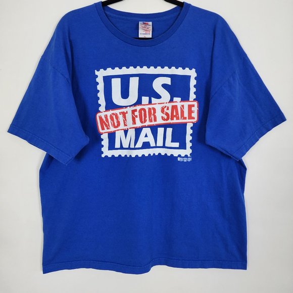 Vintage Bayside Union US Mail Not For Sale Mens XL Short Sleeve Graphic T Shirt - Picture 1 of 10